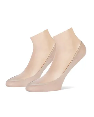 Teckel 2 paar - Sock Footies sokken - Kousenvoetjes - Loafer sokken katoen - 38 - Huidskleur - 38