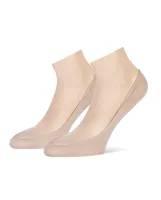 Teckel 2 paar - Sock Footies sokken - Kousenvoetjes - Loafer sokken katoen - 38 - Huidskleur - 38 - thumbnail