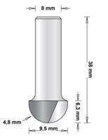 8 MM HOLPROFIELFREES 9.5X38X4.8 - thumbnail