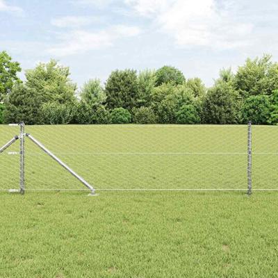 VidaXL Afrasteringspaal zilver 10 x 0,6 m (36 mm gaas) staal