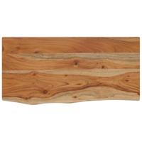 Wandschap rechthoekig natuurlijke rand 40x20x2,5 cm acaciahout - thumbnail