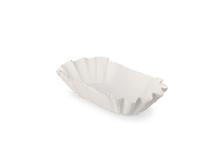 Kartonnen schaaltje geschulpt 170x100x30mm wit - thumbnail
