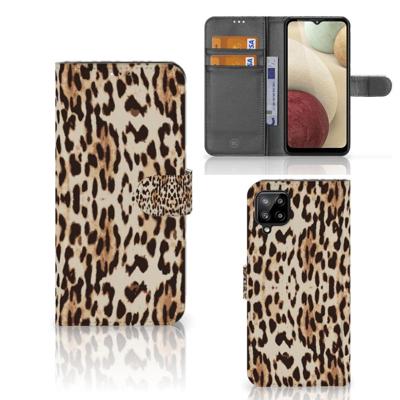 Samsung Galaxy A12 | Telefoonhoesje | Met pasjeshouder | Leopard Samsung Galaxy A12 | Telefoonhoesje | Met pasjeshouder | Leopard