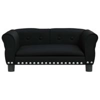 VidaXL Hondenmand 70x45x30 cm kunstleer zwart - thumbnail