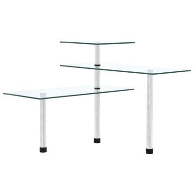 VidaXL Hoekkastje keuken 3-laags gehard glas