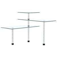 VidaXL Hoekkastje keuken 3-laags gehard glas - thumbnail