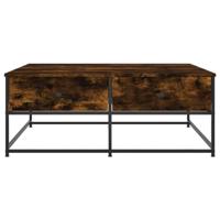 Salontafel 100x99x40 cm bewerkt hout gerookt eikenkleurig - thumbnail