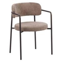 Bronx71 Velvet eetkamerstoel Gio taupe - thumbnail