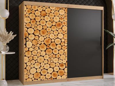 Kledingkast SOSNY 2 schuifdeuren 200 cm artisan eik Kledingkast SOSNY 2 schuifdeuren 200 cm artisan eik