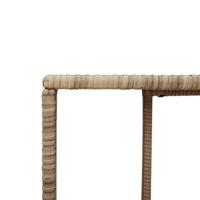 Opbergschappen 2 st poly rattan beige - thumbnail