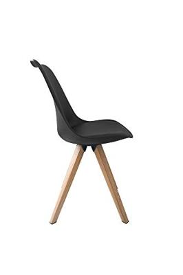 byLIVING 2 stoelen Kira (Zwart/eiken)