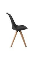 byLIVING 2 stoelen Kira (Zwart/eiken) - thumbnail