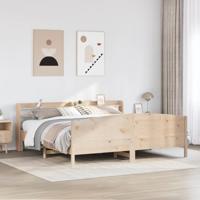 Bedframe zonder matras massief grenenhout 200x200 cm - thumbnail