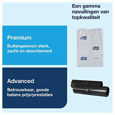 TORK 564000 Afvalbak 5 l Kunststof (b x h x d) 190 x 338 x 160 mm Wit 1 stuk(s)