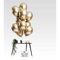 Chrome ballonnen 33cm Spiegeleffect Goud Premium - 12 Stuks - thumbnail
