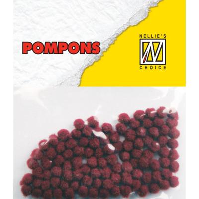 Nellie's Choice • pompoms mini 3mm 100stuks/pkg col. md-1901 burgundy