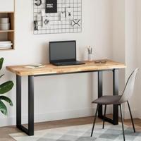 Bureaublad 160x50x4 cm onbehandeld massief acaciahout - thumbnail