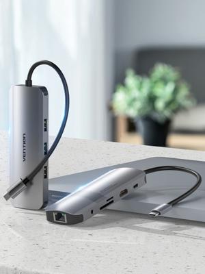 USB-HUB Vention TOLHB 100 W Zilverkleurig - thumbnail