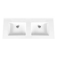 Wastafel Boss & Wessing Zonder Kraangaten 45.5x154 cm Solid Surface Wit Boss & Wessing - thumbnail