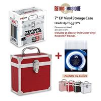 Retro Musique KXRM22R rode 7 inch EP platenkoffer incl. sleeves - thumbnail