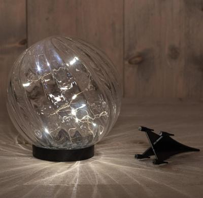 Glazen Bol Helder 15 x 18 cm Met Steker solar Anna's Collection - Annas collection