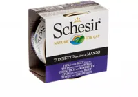 Schesir kattenvoer in gelei tonijn & rund 85g - thumbnail