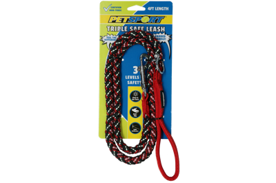 Petsport Triple Safe Leash Rood 1,2 m Petsport Triple Safe Leash Rood 1,2 m