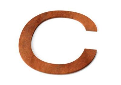 Letter C Model: Huisletter Cortenstaal Geroba - Geroba