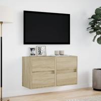 Tv-wandmeubels met LED 2 st 41x31x45 cm sonoma eikenkleurig - thumbnail