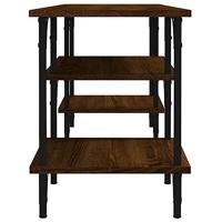 Tv-meubel 102x35x45,5 cm bewerkt hout bruineikenkleurig - thumbnail