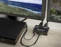 SpeaKa Professional SP-9443508 1 + 2 poorten HDMI-splitter Zwart - thumbnail
