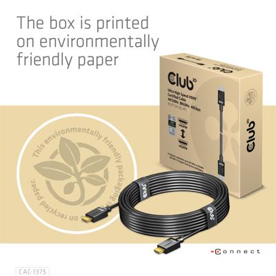 club3D CAC-1375 HDMI-kabel HDMI Aansluitkabel HDMI-A-stekker 5.00 m Zwart
