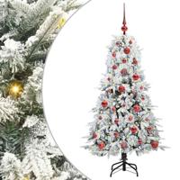 VidaXL Kunstmatige inklapbare kerstboom wit 120 cm pe en pvc - thumbnail