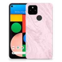 Google Pixel 4a 5G TPU Siliconen Hoesje Marble Pink - Origineel Cadeau Vriendin - thumbnail