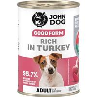 JOHN DOG Good form Rich in turkey - natvoer voor honden - 400g - thumbnail