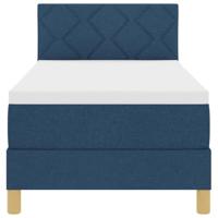 Boxspringbed met matras met matras Blauw 80 x 200 cm Stof - thumbnail