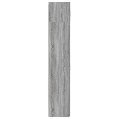 Opbergkast 80x42,5x225 cm bewerkt hout grijs sonoma eikenkleur
