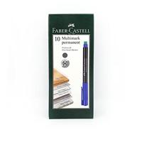 Permanente markeerstift Faber-Castell Multimark 1523 M Blauw (10 Stuks) - thumbnail