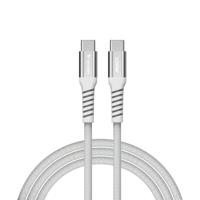 Verbatim Sync & Charge 100 W oplaadkabel USB C PD 3.0, USB C naar USB C kabel 120 cm, snellaadkabel, compatibel met iPhone 16 Pro Max, iPhone 15, Samsung, MacBook Air, iPad, Pixel 9, robuust, grijs - thumbnail