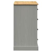 Dressoir met lades VIGO 113x40x75 cm massief grenenhout grijs - thumbnail
