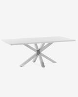 Kave Home Eettafel 'Argo' Melamine, 180 x 100cm, kleur Wit - thumbnail