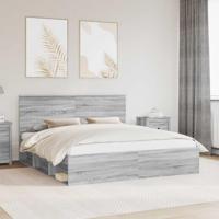 Bedframe Grijs Sonoma 180 x 200 cm Massief grenenhout - thumbnail