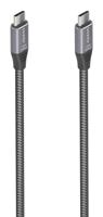 AISENS A107-0875 USB-3.2-kabel Gen2X2, aluminium, 20 Gbit/s, 8K, 30Hz, 5A, 100W, E-merk, type USB-C/M-USB-C/M, grijs, 3,0 m - thumbnail