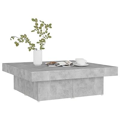 VidaXL Salontafel 90x90x28 cm bewerkt hout betongrijs