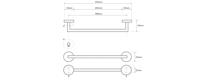 Handdoekhouder Sapho X-Steel Hangend 30 cm Geborsteld RVS Sapho - thumbnail
