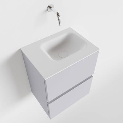 MONDIAZ ADA 40cm toiletmeubel cale. LEX wastafel talc links zonder kraangat