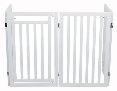TRIXIE HONDENHEK MET DEUR WIT 60-160 X 81 CM