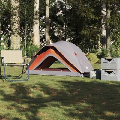 VidaXL Tent 1-persoons waterdicht grijs en oranje
