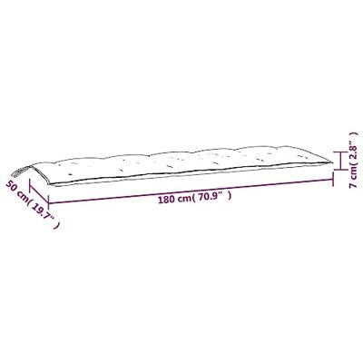 Tuinbankkussen 180x50x7 cm stof gemleerd crmekleurig