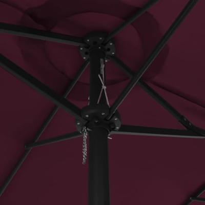 VidaXL Parasol met aluminium paal 460x270 cm bordeauxrood VidaXL Parasol met aluminium paal 460x270 cm bordeauxrood